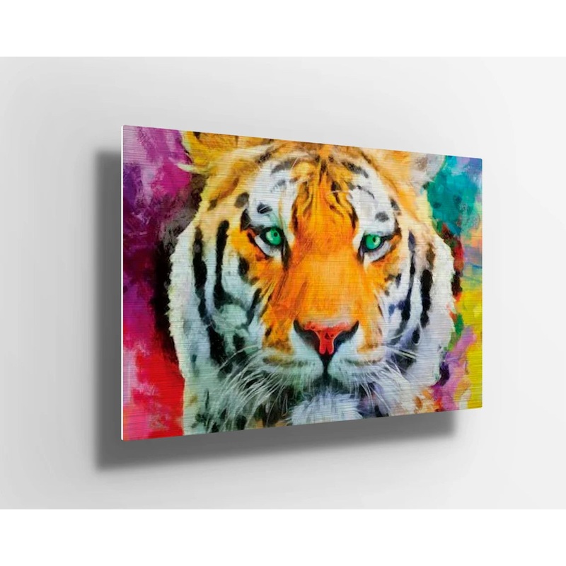 Water Color Tiger UV Direct Aluminum Print Australian Made Quality
