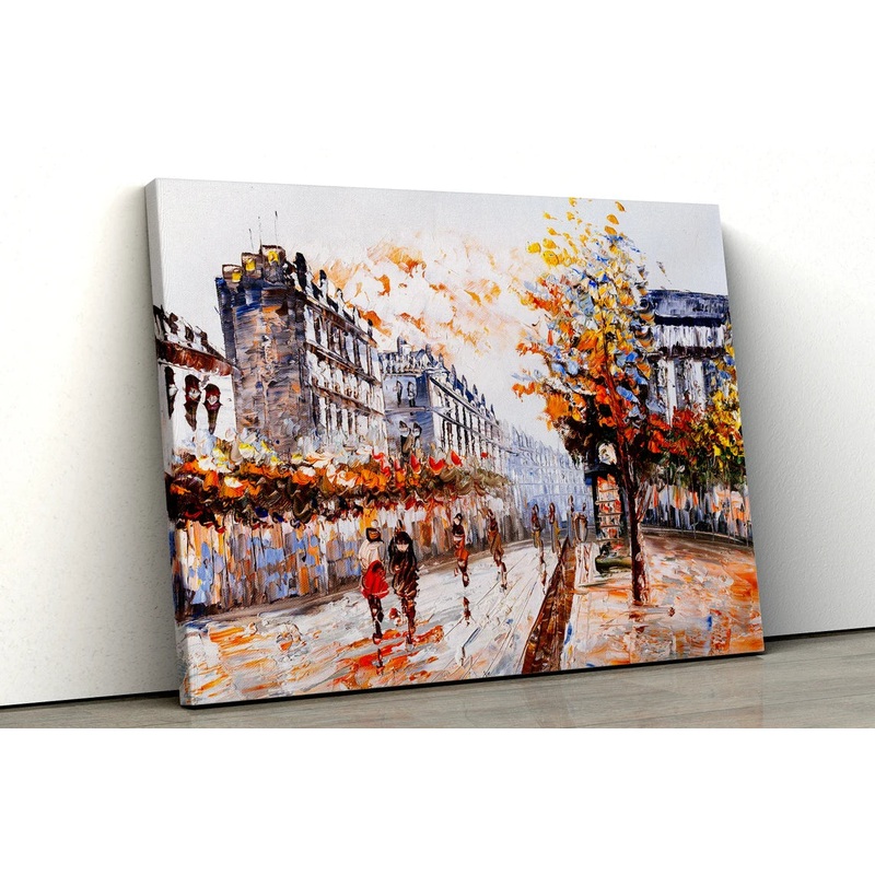 Abstract city oil painting UV Direct Aluminum Print Australian Made Quality