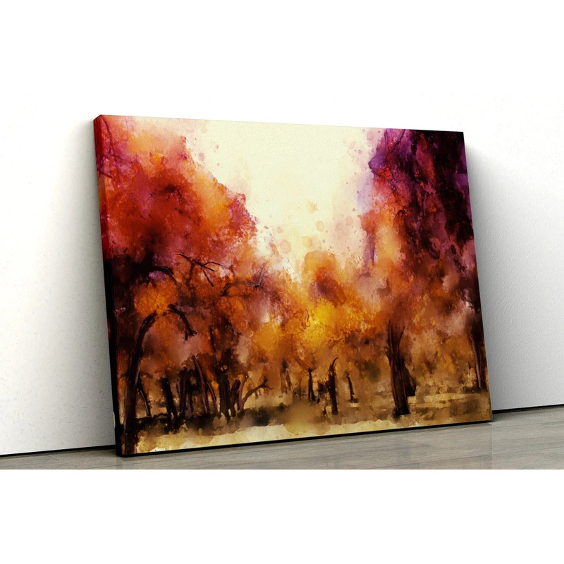 Abstract watercolor forest UV Direct Aluminum Print Australian Made Quality