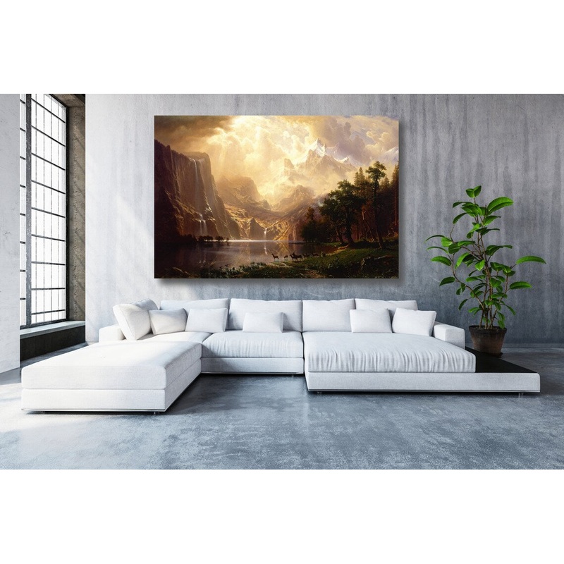 Albert Bierstadt, Among The Sierra UV Direct Aluminum Print Australian Made Quality