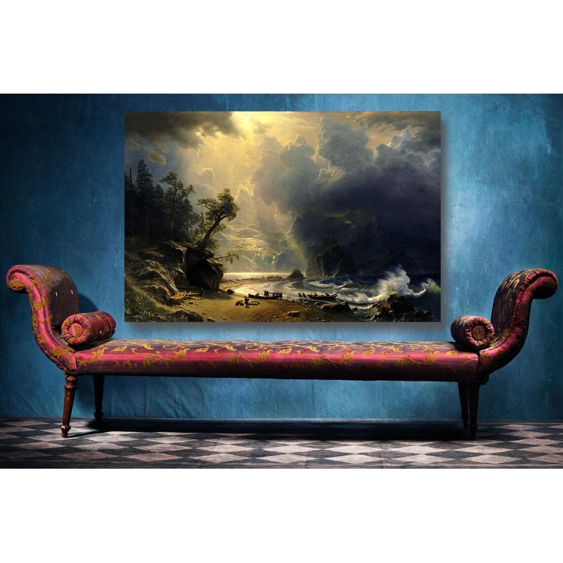 Albert Bierstadt, Puget Sound UV Direct Aluminum Print Australian Made Quality