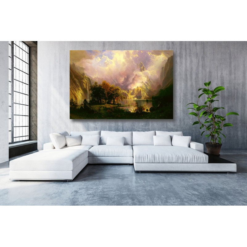 Albert Bierstadt, Rocky Mountain UV Direct Aluminum Print Australian Made Quality