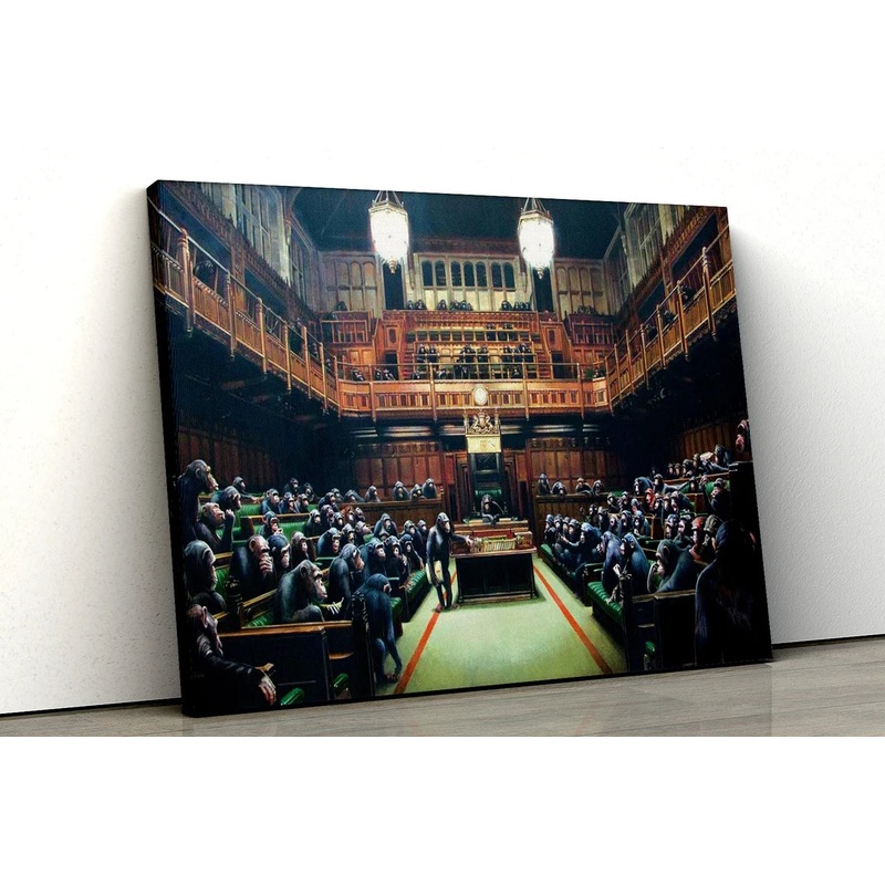 Banksy Monkey Parliament UV Direct Aluminum Print Australian Made Quality