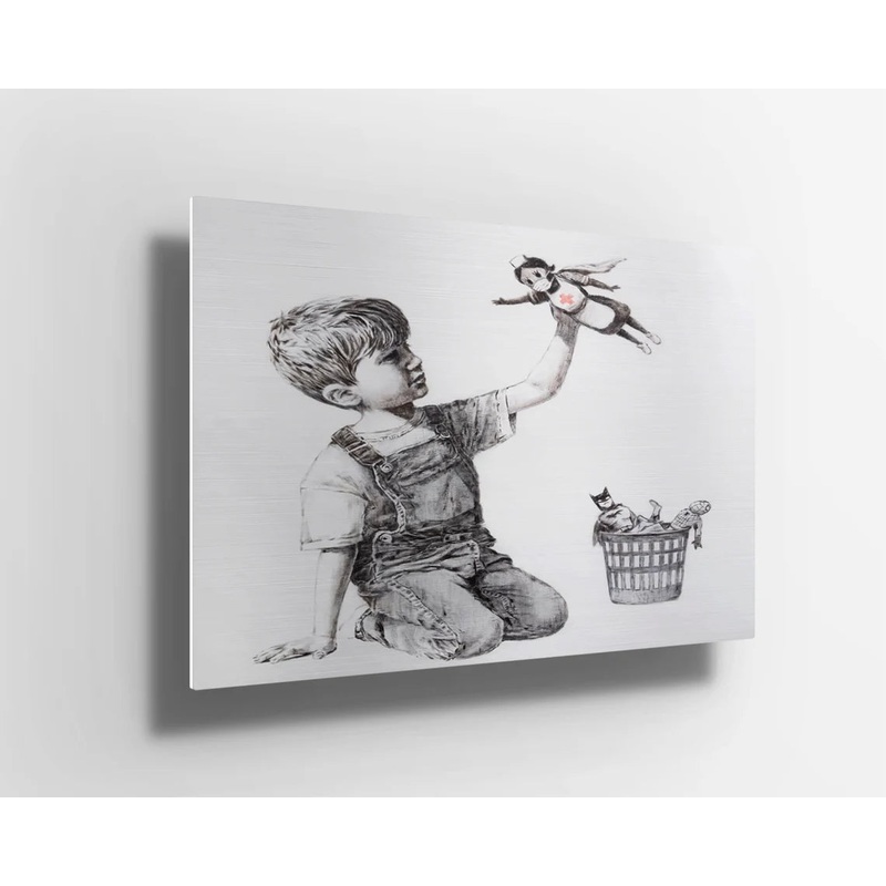 Banksy Nurse super nurse NHS Game Changer UV Direct Aluminum Print Australian Made Quality