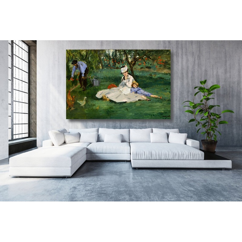 Eduoard Manet, The Monet Family UV Direct Aluminum Print Australian Made Quality