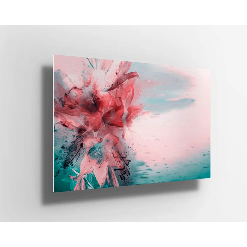 Flower Lilly abstract watercolor UV Direct Aluminum Print Australian Made Quality