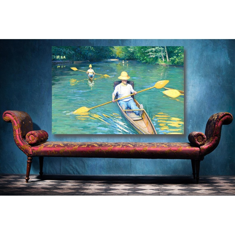 Gustave Caillebotte, Skiffs UV Direct Aluminum Print Australian Made Quality