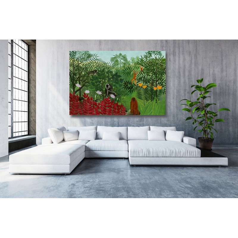 Henri Rousseau, Tropical Forest UV Direct Aluminum Print Australian Made Quality