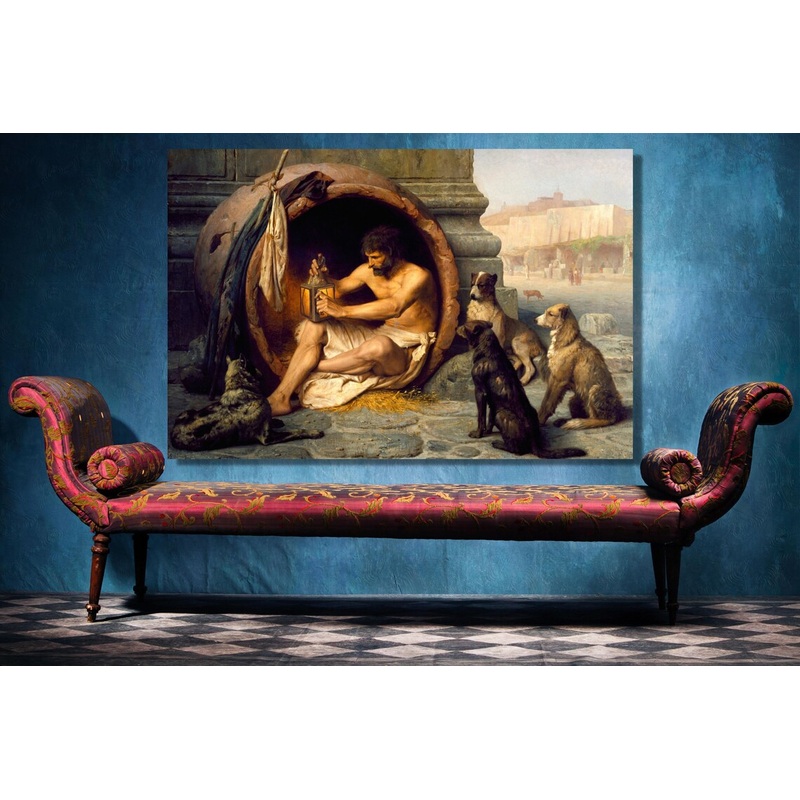 Jean Leon Gerome, Diogenes UV Direct Aluminum Print Australian Made Quality
