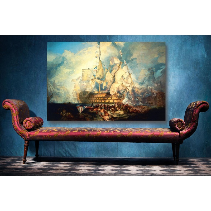 JMW Turner, The Battle Of Trafalgar UV Direct Aluminum Print Australian Made Quality
