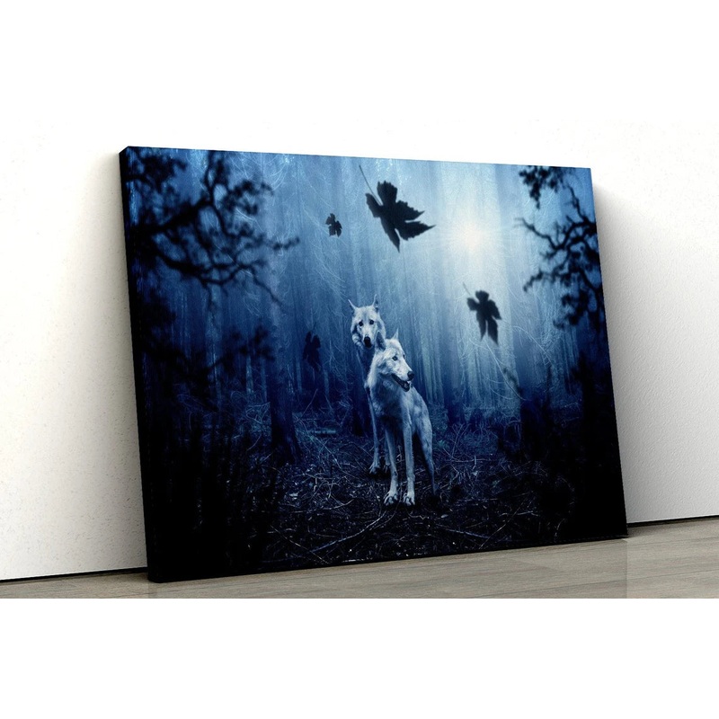 Large Wolf forest animal UV Direct Aluminum Print Australian Made Quality
