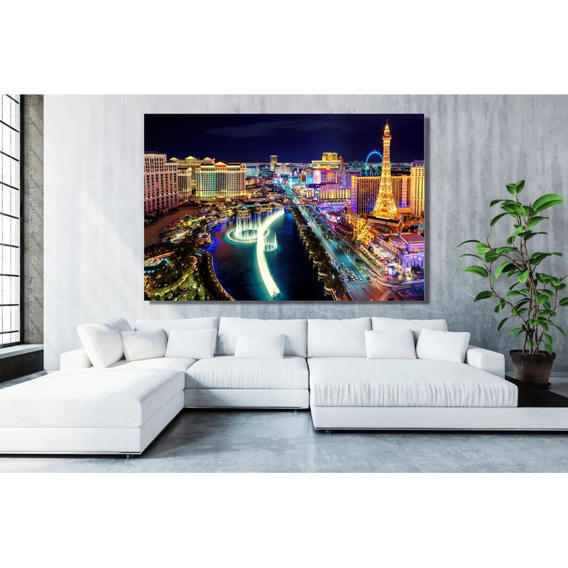 Las Vegas Cityscape UV Direct Aluminum Print Australian Made Quality