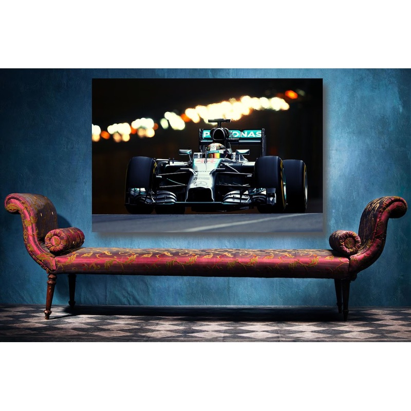 Lewis Hamilton F1 UV Direct Aluminum Print Australian Made Quality