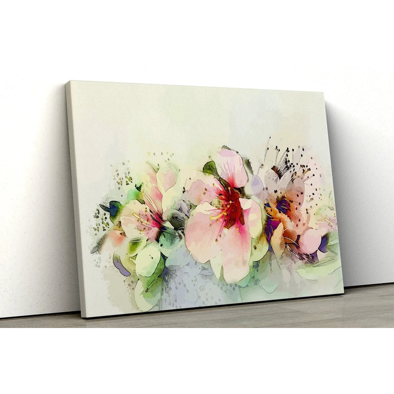 Lilies water color Lily flowers UV Direct Aluminum Print Australian Made Quality