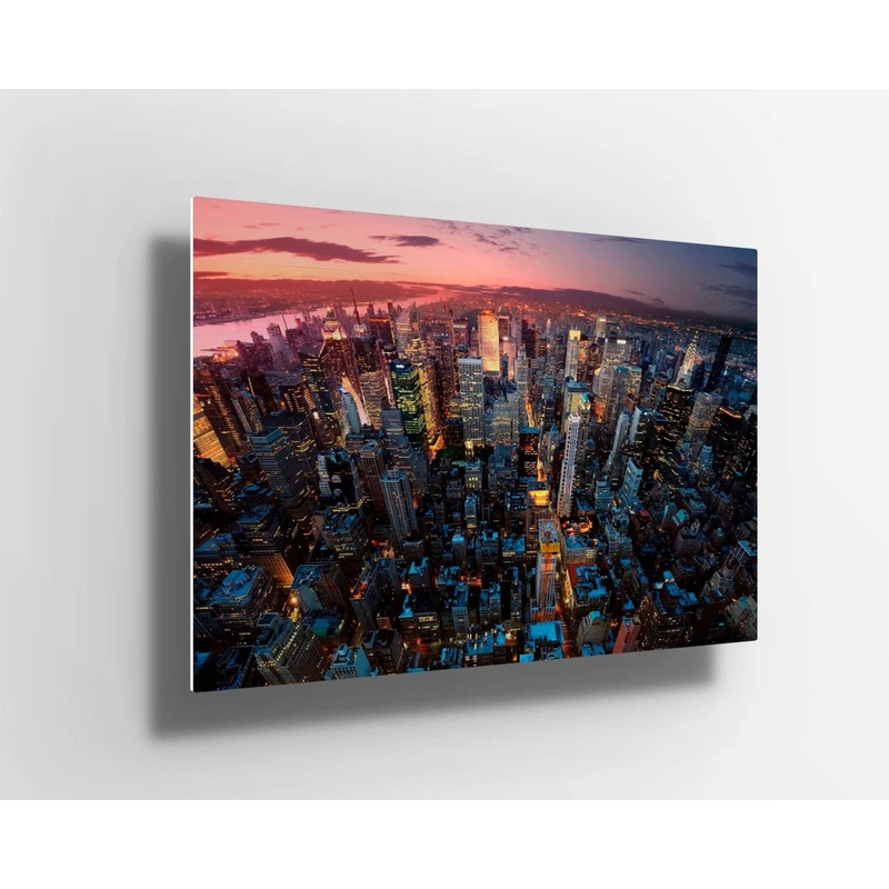 New York City Skyline UV Direct Aluminum Print Australian Made Quality