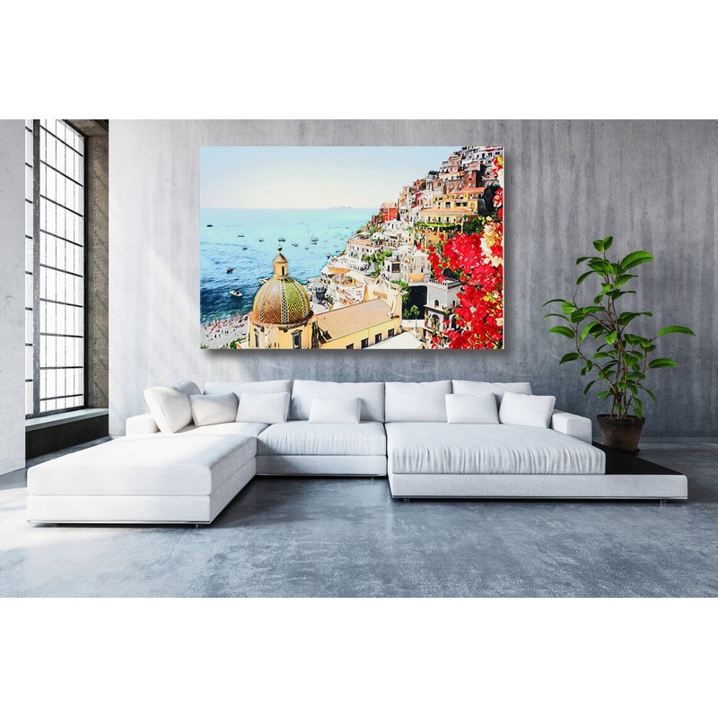 Positano Amalfi Coast UV Direct Aluminum Print Australian Made Quality