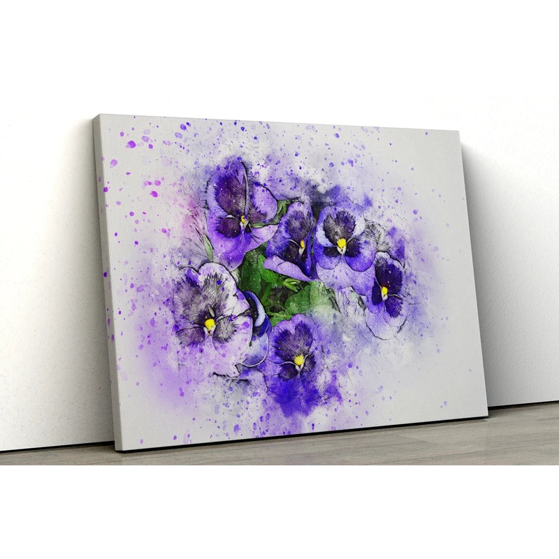 Purple Lily flower water color UV Direct Aluminum Print Australian Made Quality