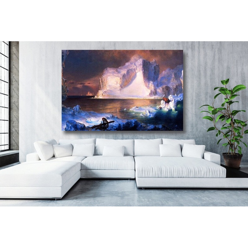 The Icebergs, Frederic Edwin Church UV Direct Aluminum Print Australian Made Quality