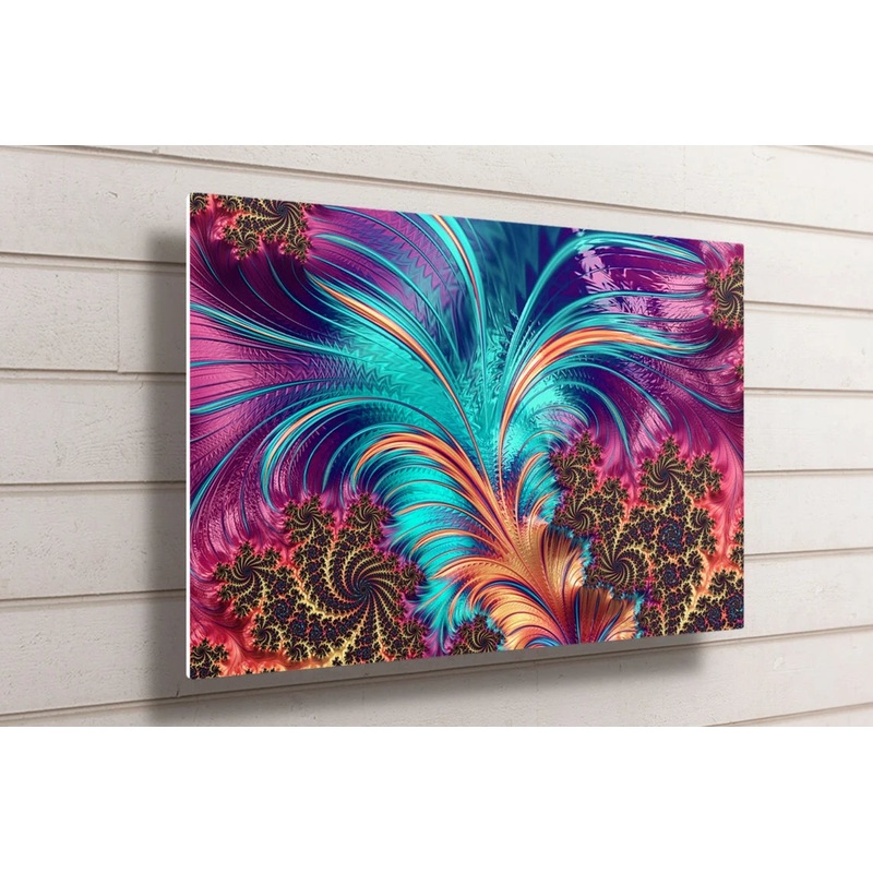 Abstract Colorful Fractal Art UV Direct Aluminum Print Australian Made Quality
