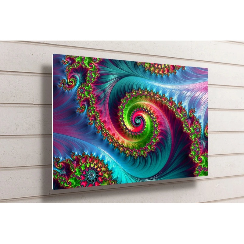 Abstract Fractal Art UV Direct Aluminum Print Australian Made Quality