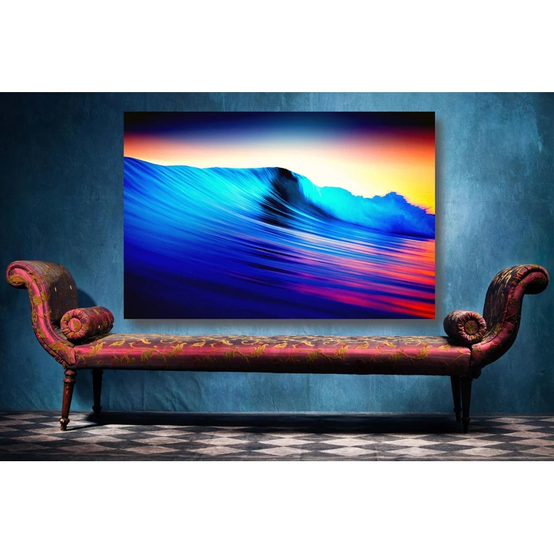 Abstract Ocean Sunset UV Direct Aluminum Print Australian Made Quality