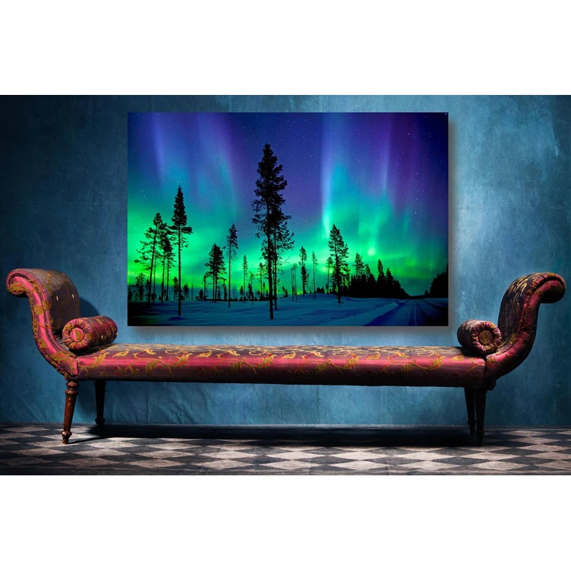 Aurora Borealis Northern UV Direct Aluminum Print Australian Made Quality