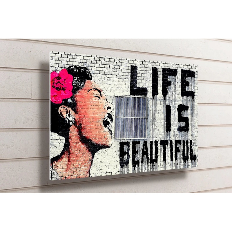 Banksy, Life Is Beautiful UV Direct Aluminum Print Australian Made Quality