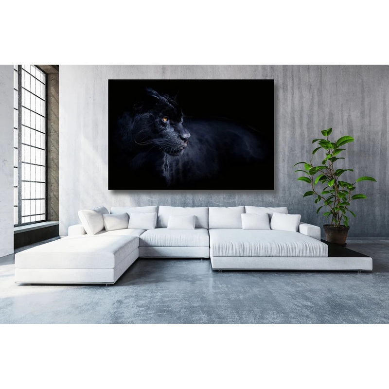 Black Panther UV Direct Aluminum Print Australian Made Quality