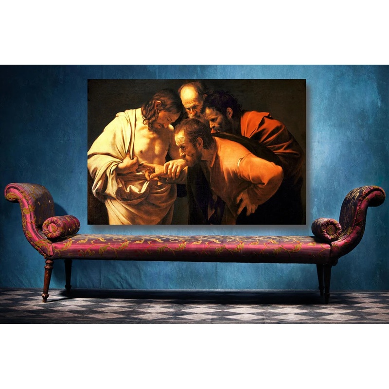Caravaggio, The Incredulity of Saint Thomas UV Direct Aluminum Print Australian Made Quality
