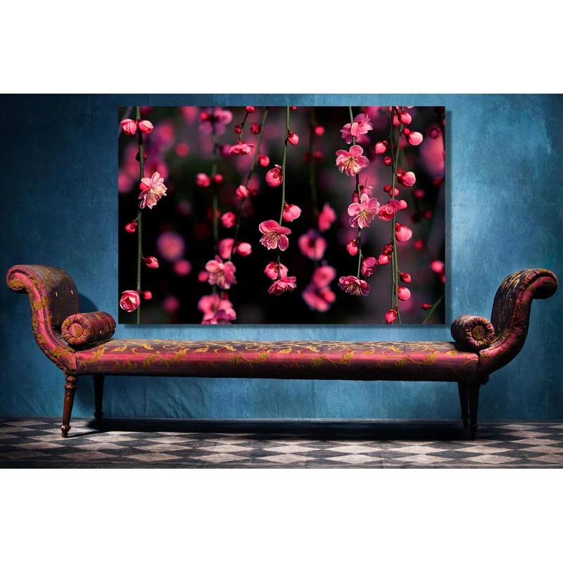 Cherry Blossom Flower Wall Art UV Direct Aluminum Print Australian Made Quality