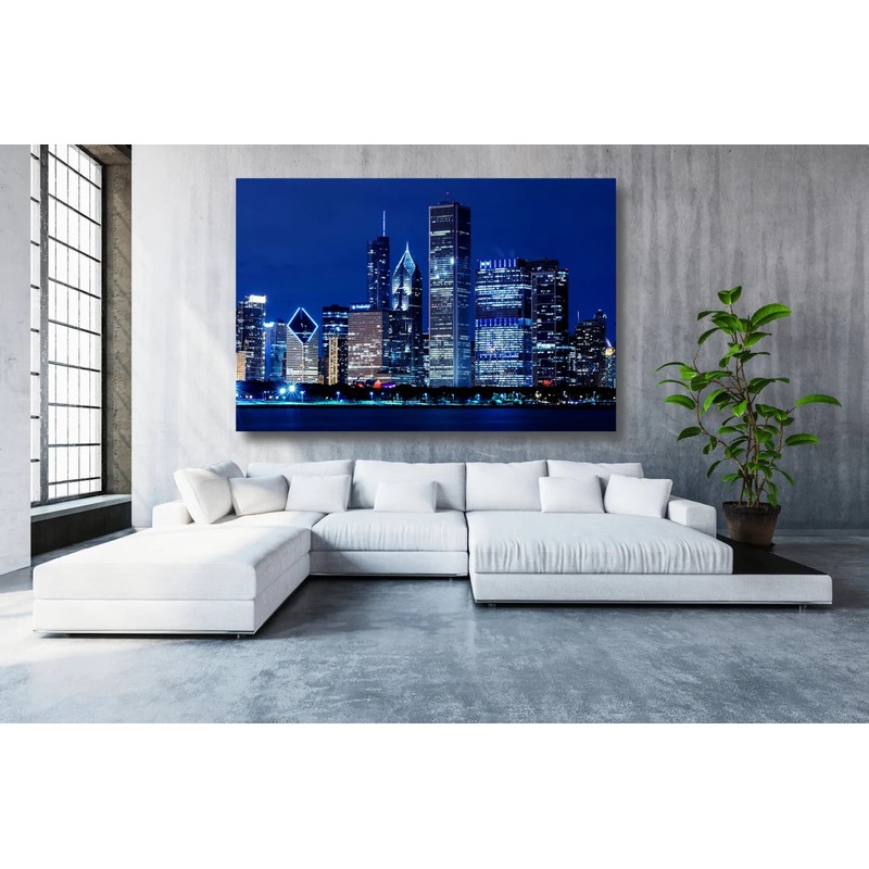 Chicago Illinois Cityscape UV Direct Aluminum Print Australian Made Quality
