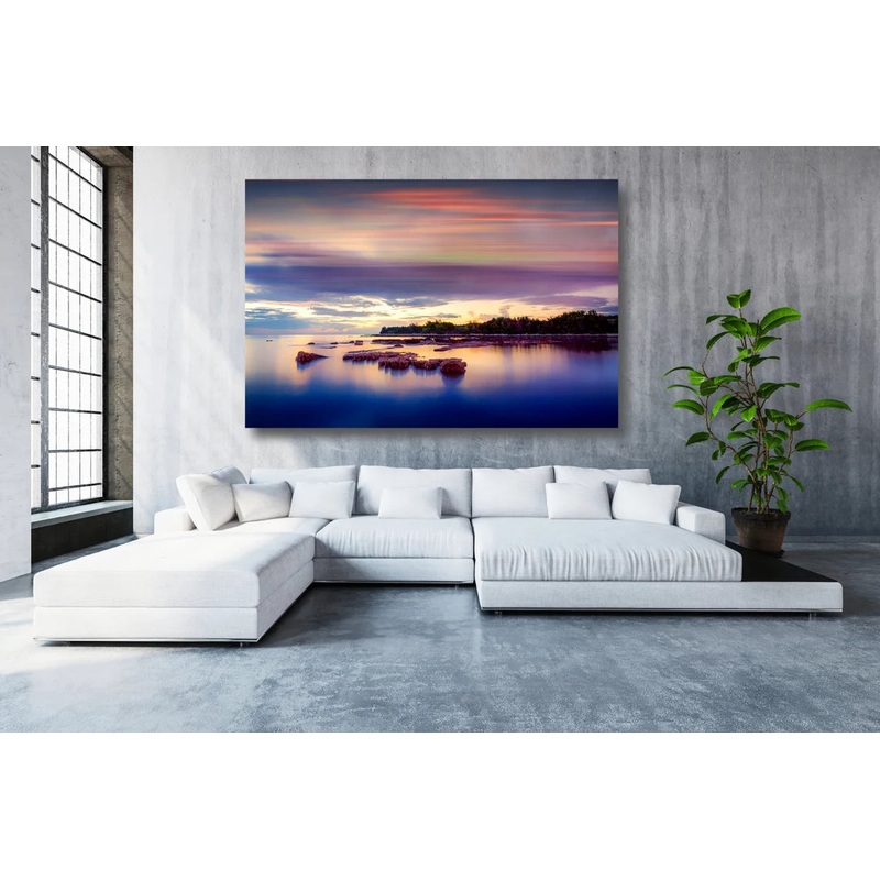 Croatia Sea Sunset Minimalist UV Direct Aluminum Print Australian Made Quality