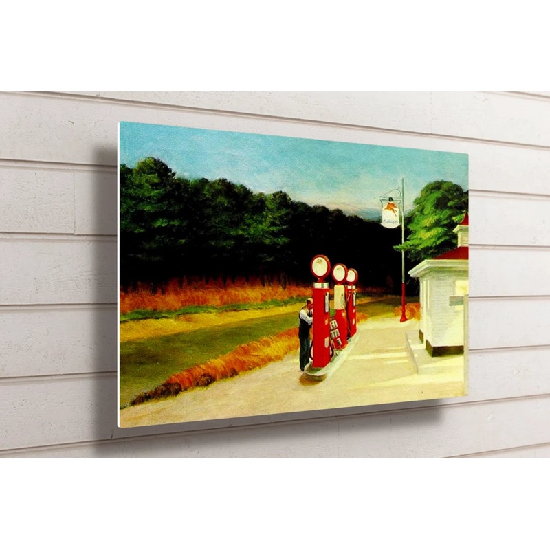 Edward Hopper, Gas, 1940 UV Direct Aluminum Print Australian Made Quality