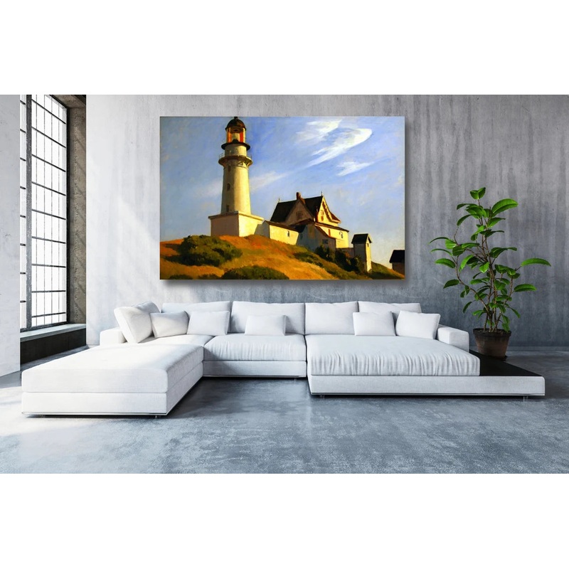 Edward Hopper, The Lighthouse At Two Lights UV Direct Aluminum Print Australian Made Quality