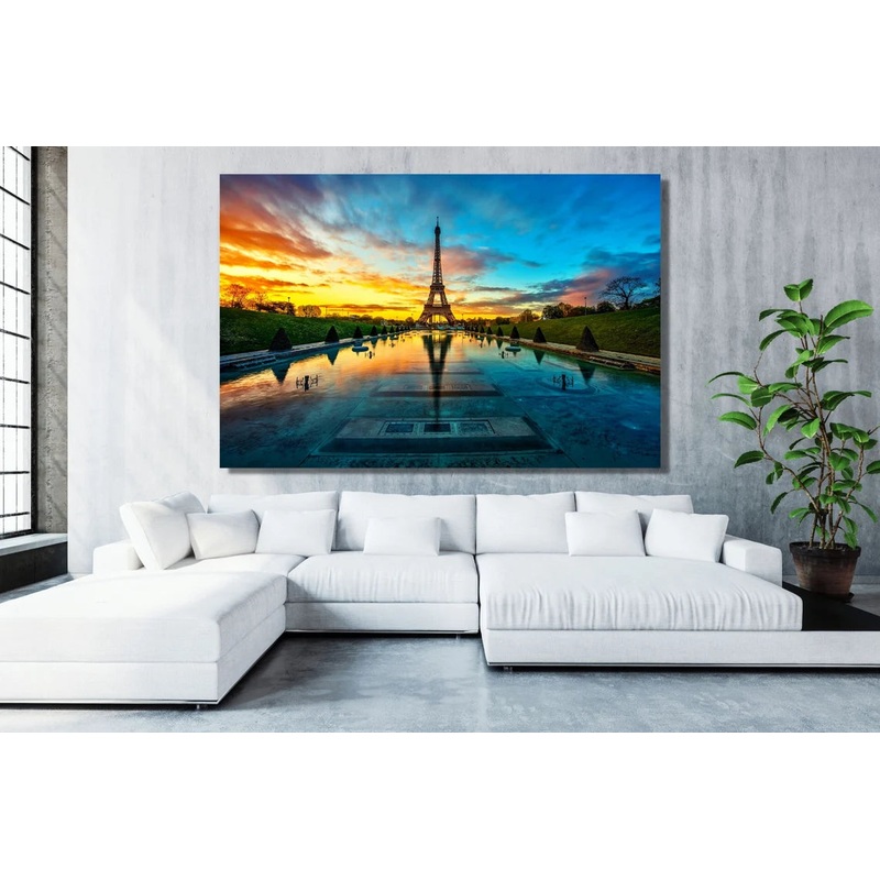 Eiffel Tower Paris Cityscape UV Direct Aluminum Print Australian Made Quality