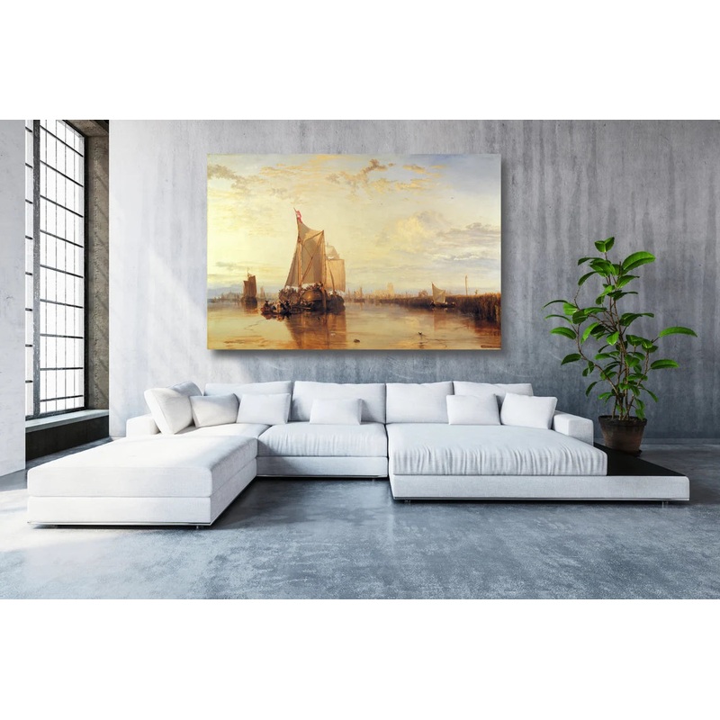 JMW Turner, The Dort Packet-Boat From Rotterdam Becalmed UV Direct Aluminum Print Australian Made Quality