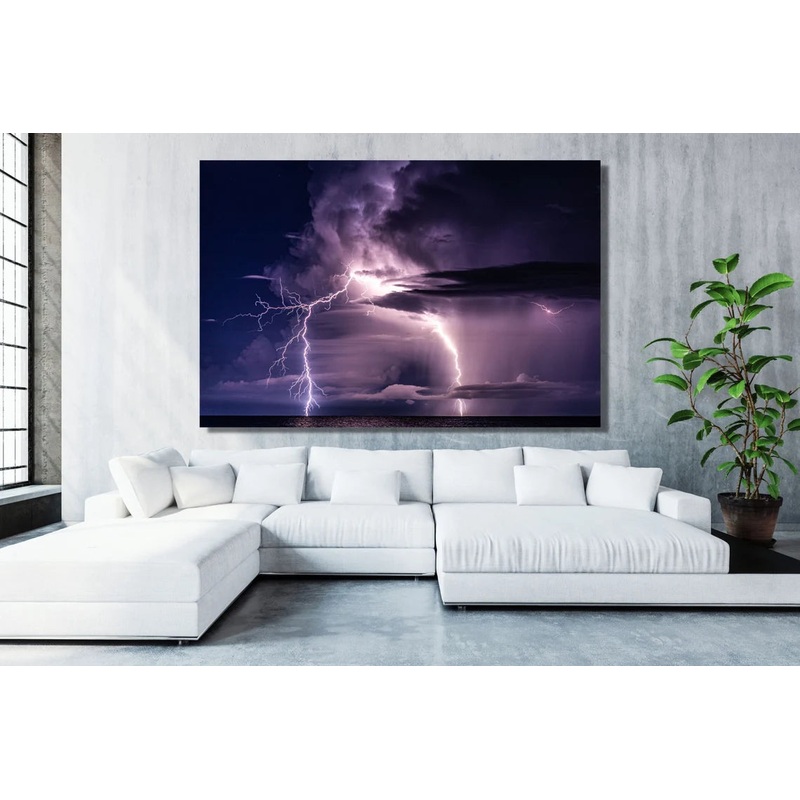 Lightning Strike UV Direct Aluminum Print Australian Made Quality