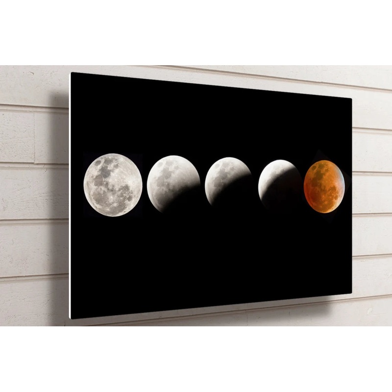 Moon Phase UV Direct Aluminum Print Australian Made Quality