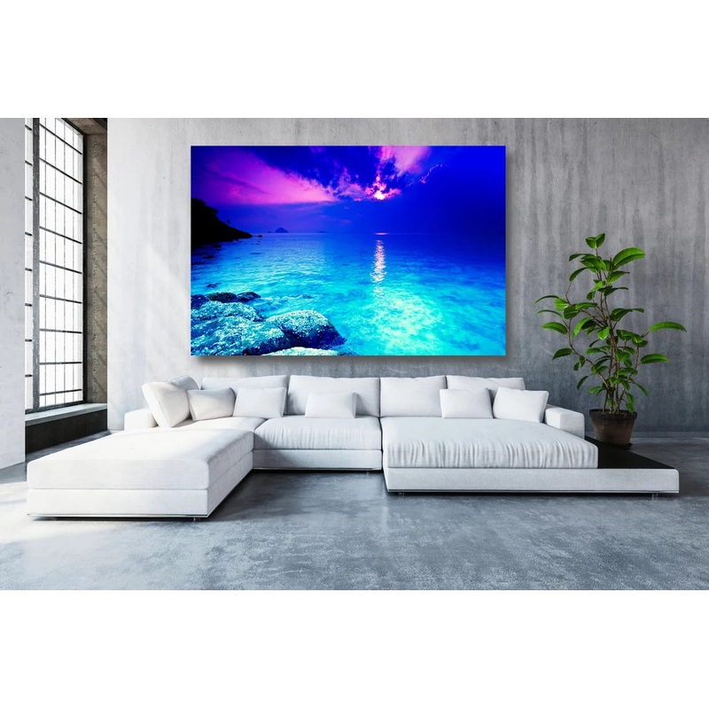 Ocean Beach Sunset UV Direct Aluminum Print Australian Made Quality