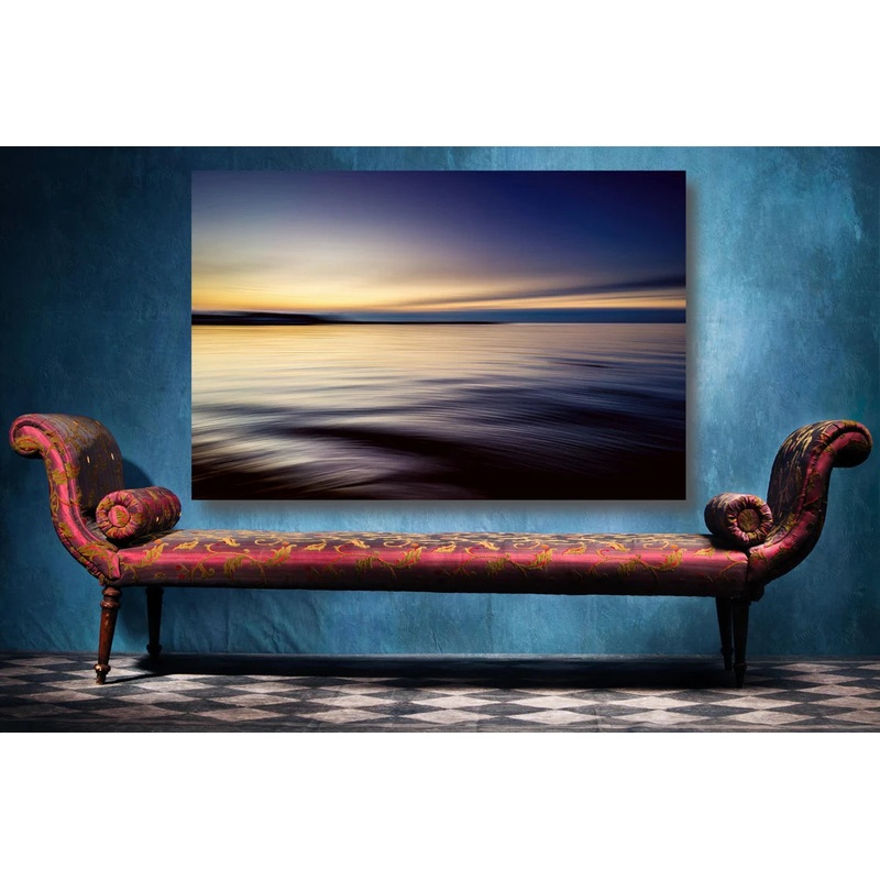 Ocean Sunset Minimalist Wall Art UV Direct Aluminum Print Australian Made Quality