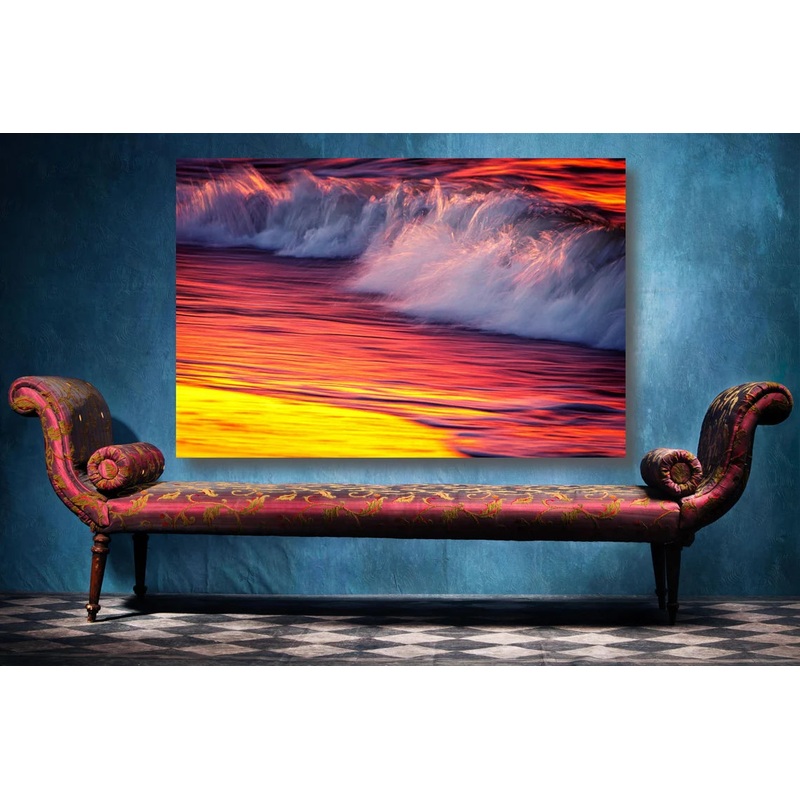Ocean Sunset Wall Art UV Direct Aluminum Print Australian Made Quality