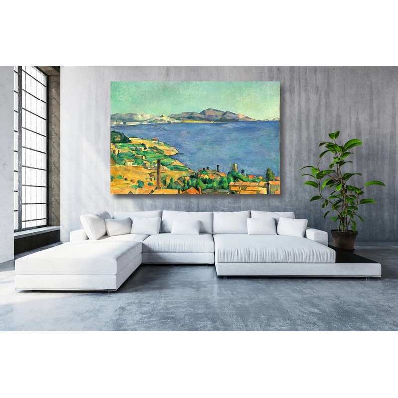 Paul Cezanne, The Sea At L'Estaque UV Direct Aluminum Print Australian Made Quality