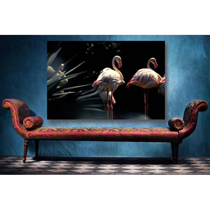 Pink Flamingo Wall Art UV Direct Aluminum Print Australian Made Quality