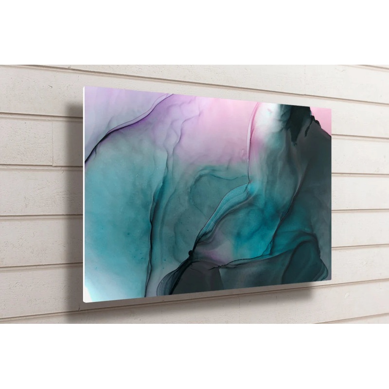 Purple & Blue Abstract Wall Art UV Direct Aluminum Print Australian Made Quality