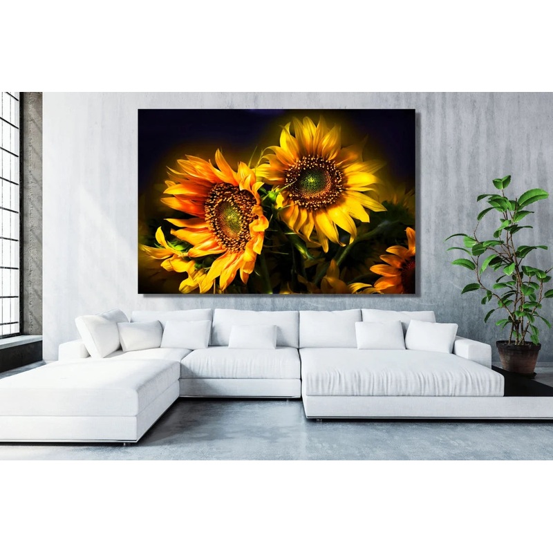 Sunflower Wall Art UV Direct Aluminum Print Australian Made Quality