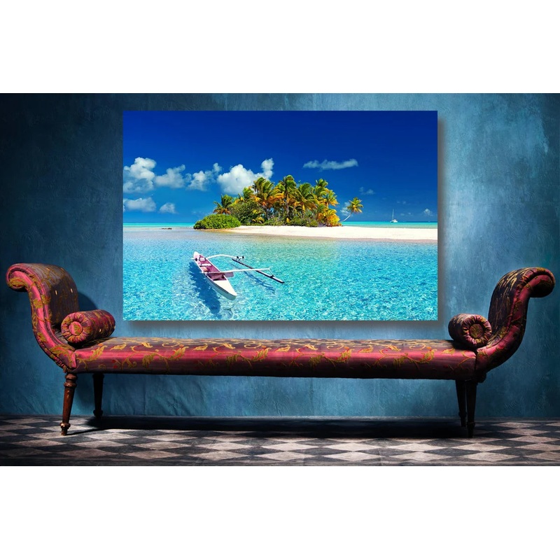 Tahiti Ocean Beach Wall Art UV Direct Aluminum Print Australian Made Quality