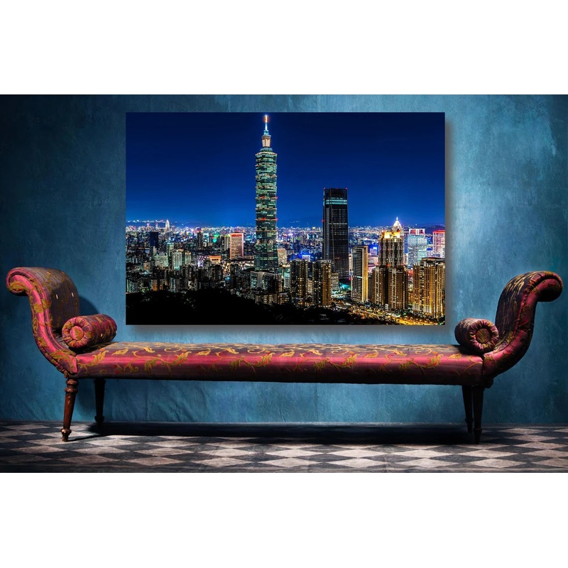 Taipei Taiwan Cityscape UV Direct Aluminum Print Australian Made Quality