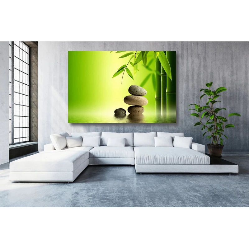 Zen Stones Bamboo UV Direct Aluminum Print Australian Made Quality