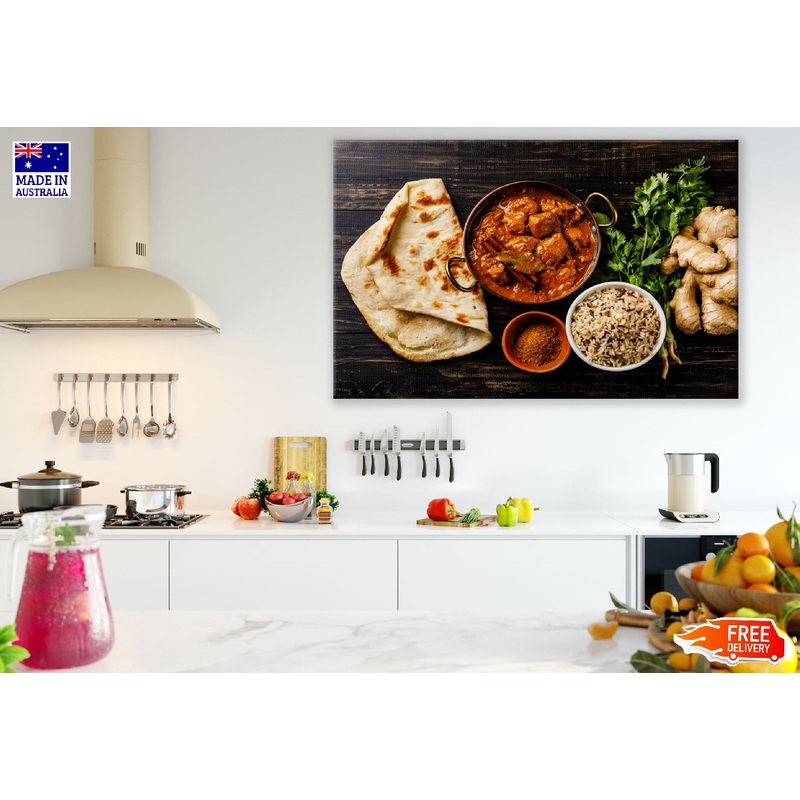 Chicken Tikka Masala Spicy Curry Meat Food Photograph Print 100% Australian Made