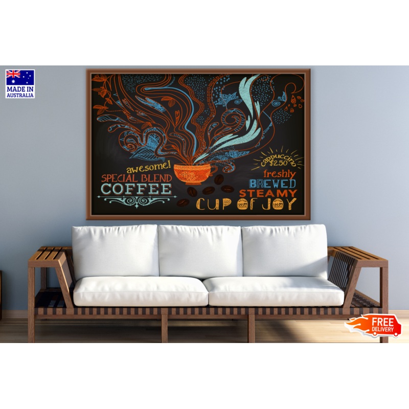 Coffee Shop Chalk Board Kitchen & Restaurant Print 100% Australian Made